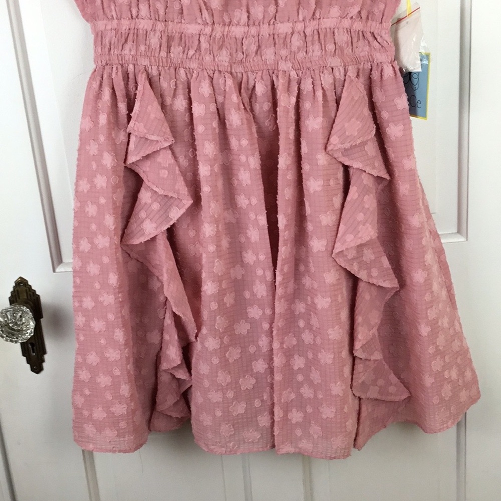 CeCe Pink Ruffle Mini Dress - Picture 3 of 11